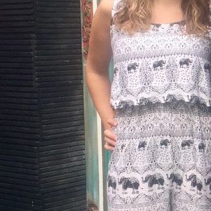 Boho Bali Elephant Jumpsuit